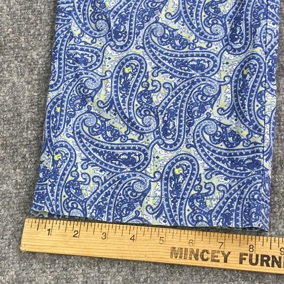 Vtg Tommy Hilfiger Pants Women's 31x30 Blue Paisley Boho Retro Y2K Lightweight - Picture 3 of 12